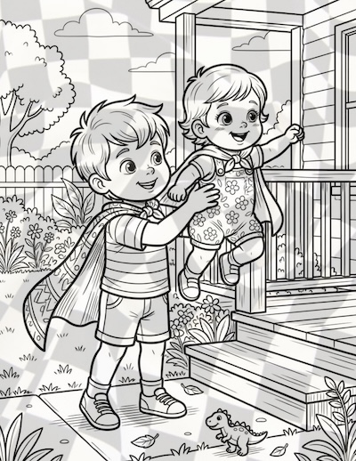 Superhero siblings